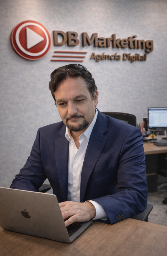 Diovane Barbosa trabalhando na DB Marketing